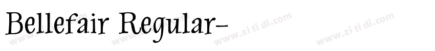 Bellefair Regular字体转换